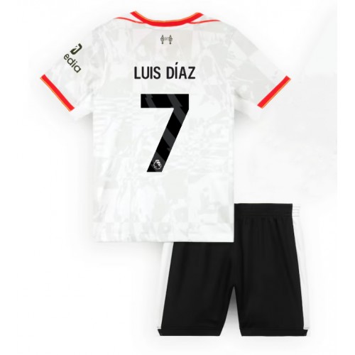 Fotballdrakt Barn Liverpool Luis Diaz #7 Tredjedraktsett 2024-25 Kortermet (+ Korte bukser)